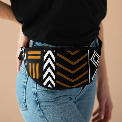 Mudcloth Brown and Black Fanny Pack