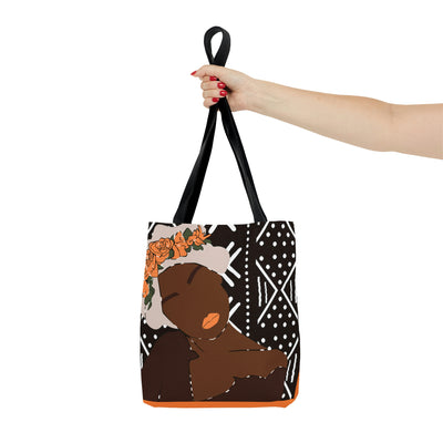 Afro Turbaned Black Woman Large Tote Bag