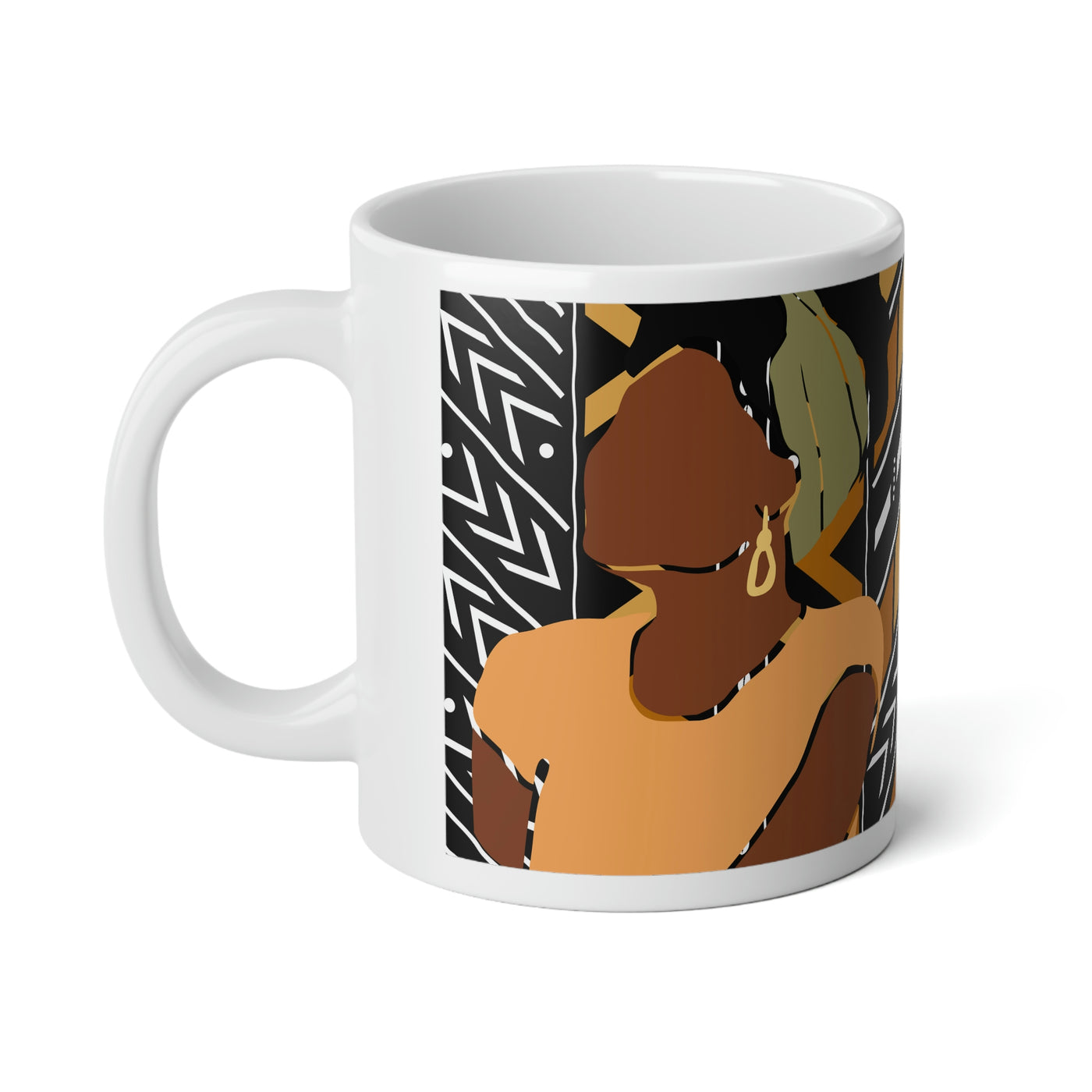 Afro Woman Mudcloth 20 oz Mug