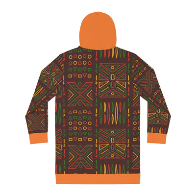 Women's Sweat Shirt Hoodie Dress Rasta Pattern African Wear