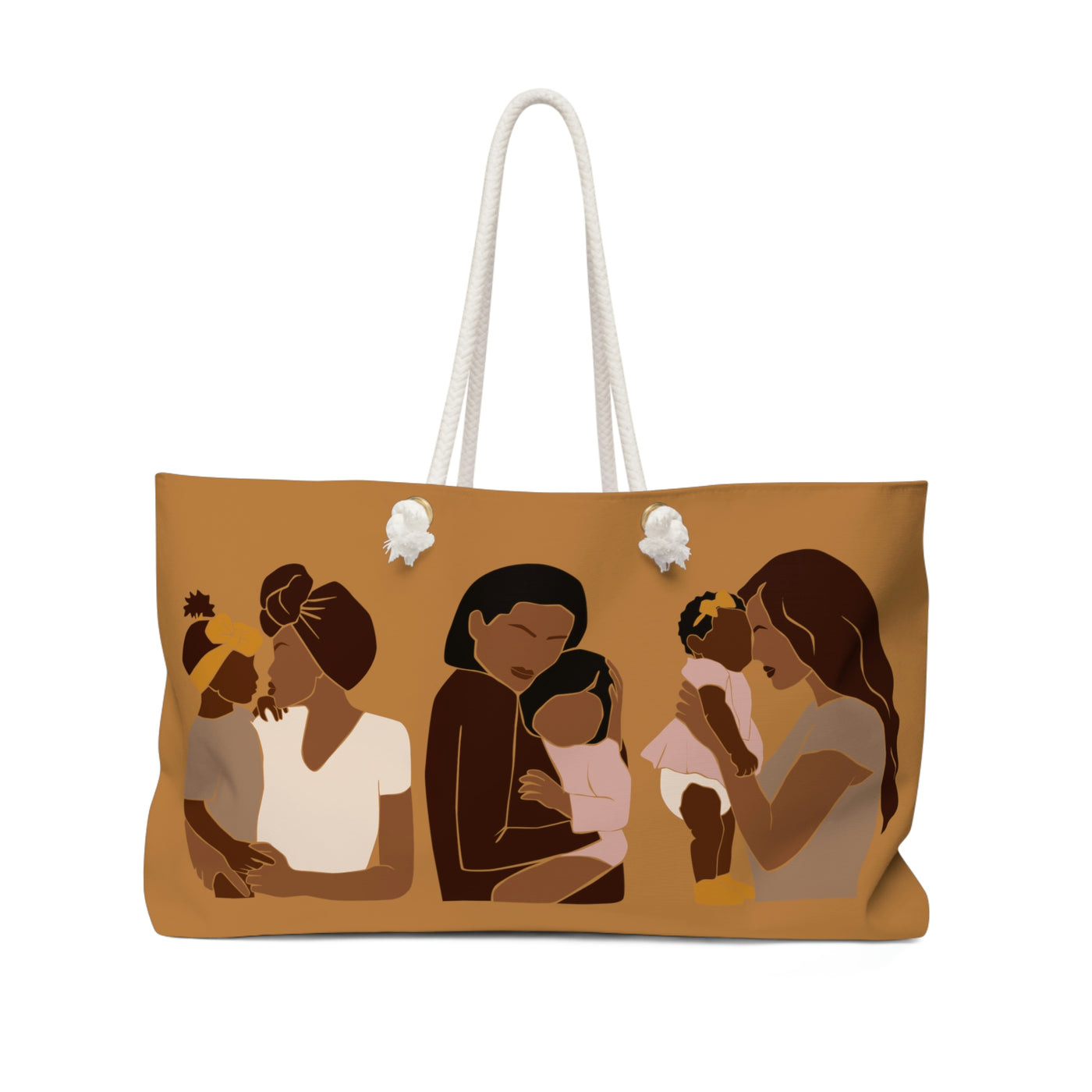Brown Mothers and Daughters Weekender Tote Bag
