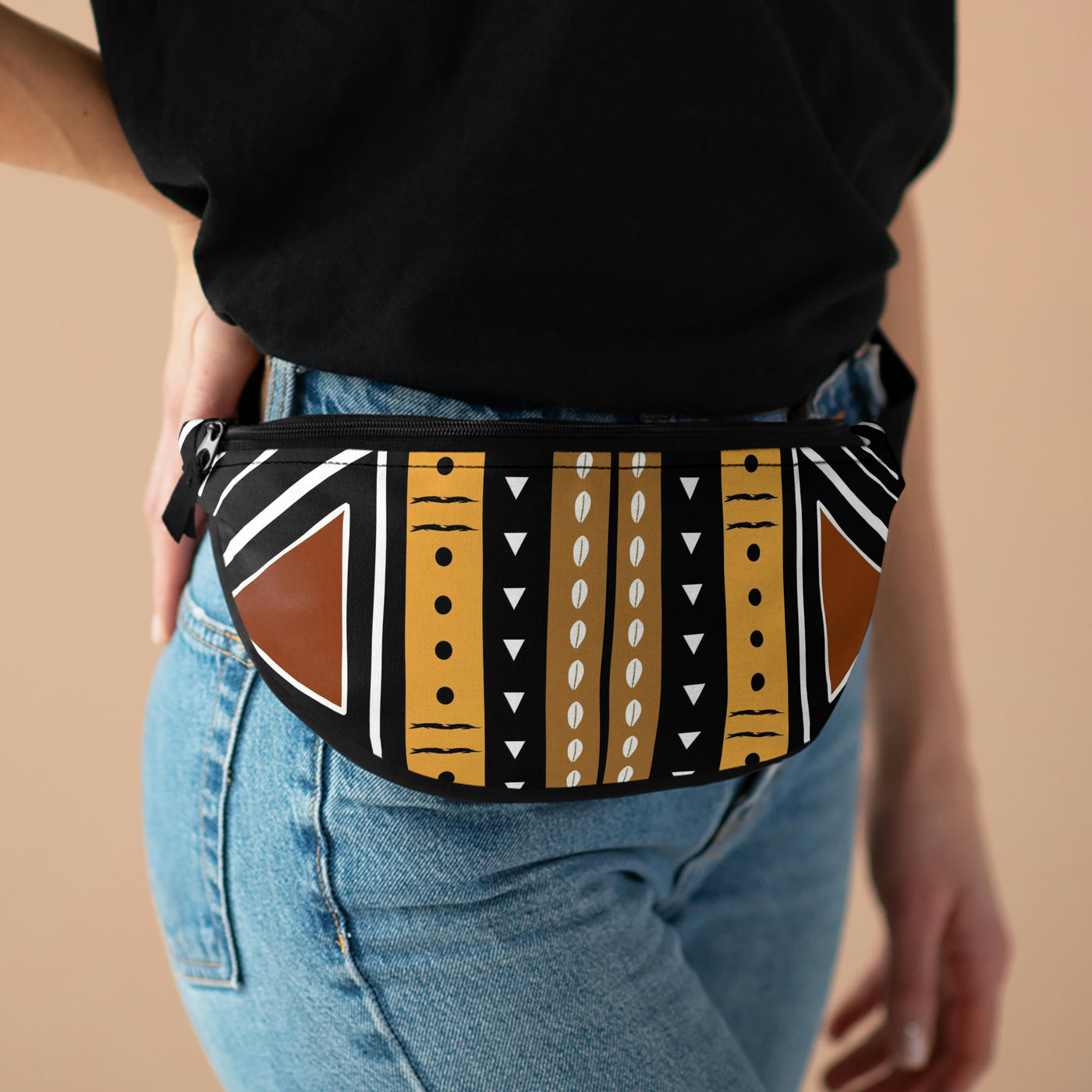 Mudcloth Yellow and Brown Fanny Pack