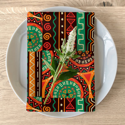 Set of 4 Multicolor Ankara Table Napkin