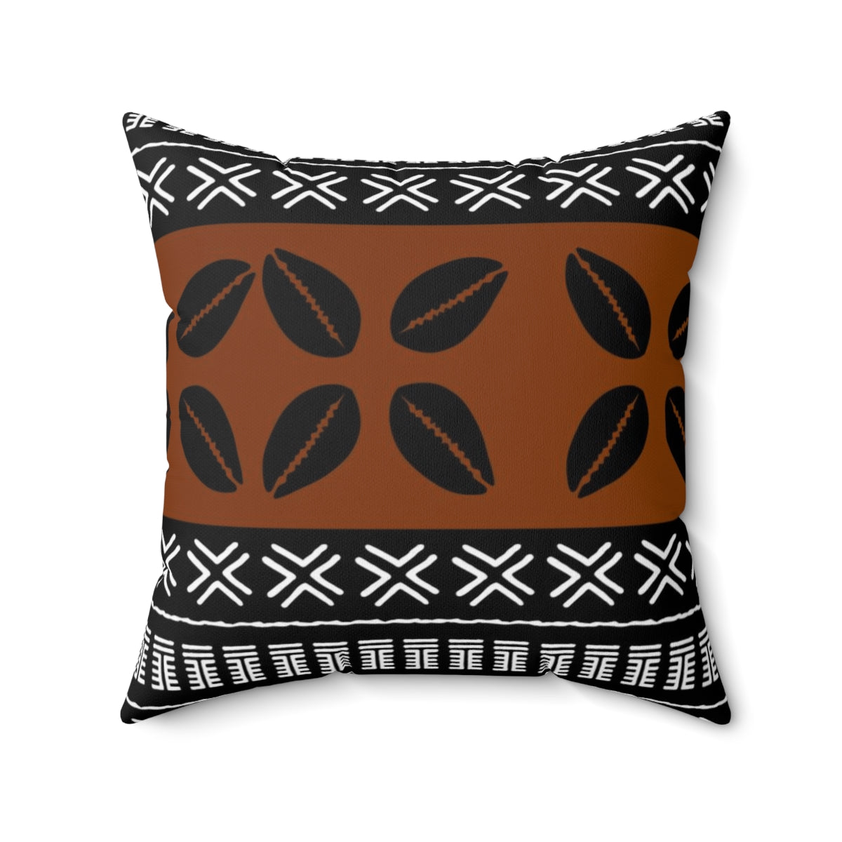 African Print Dark Brown Cushion Sleeve