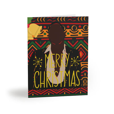 8,16,24pcs/ Ankara Christmas Cards/ African American Christmas Cards/ Black Greeting Cards/ Ankara Holiday Cards/ Black Art Christmas