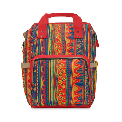 Ankara Red Diaper Backpack