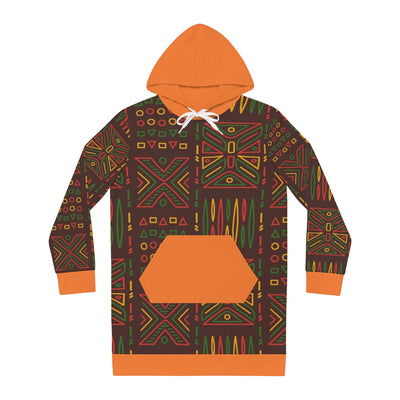 Women's Sweat Shirt Hoodie Dress Rasta Pattern African Wear