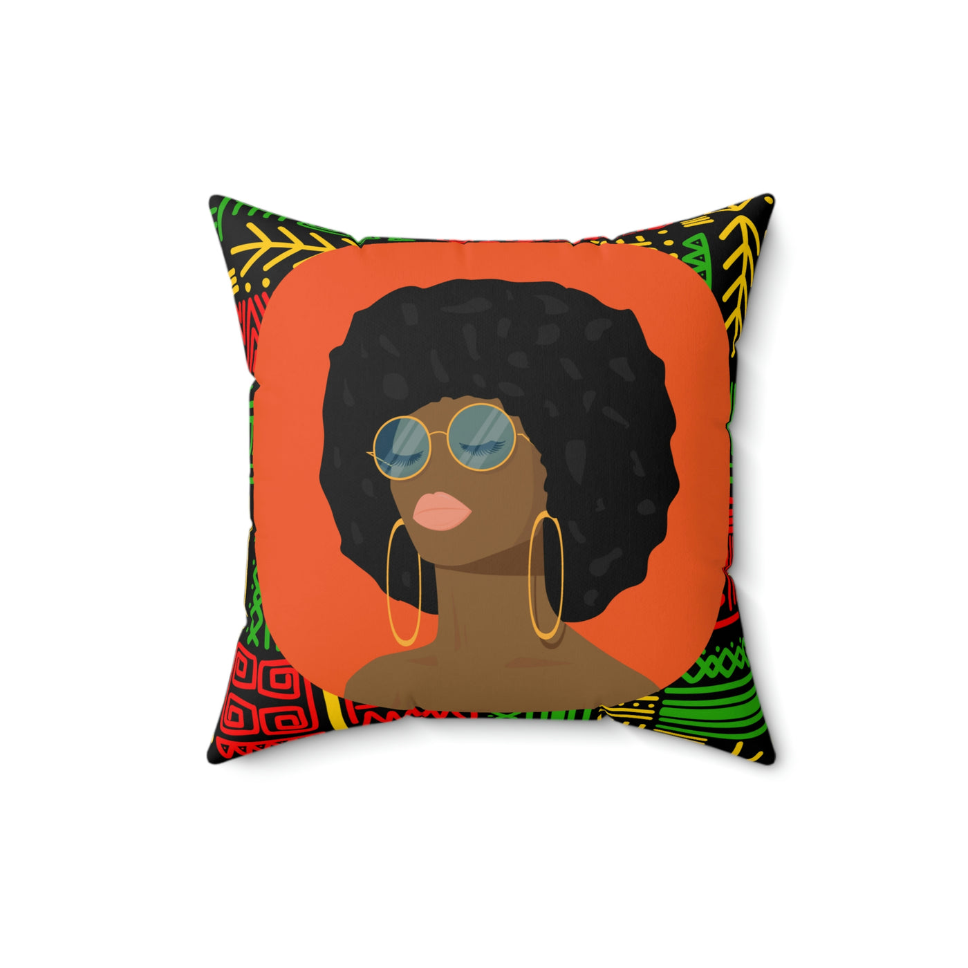 Afrocentric Woman Tribal Culture Pillow Case