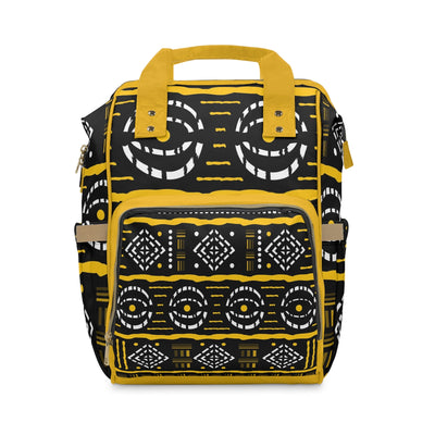 Ankara Pattern Yellow Diaper Bag