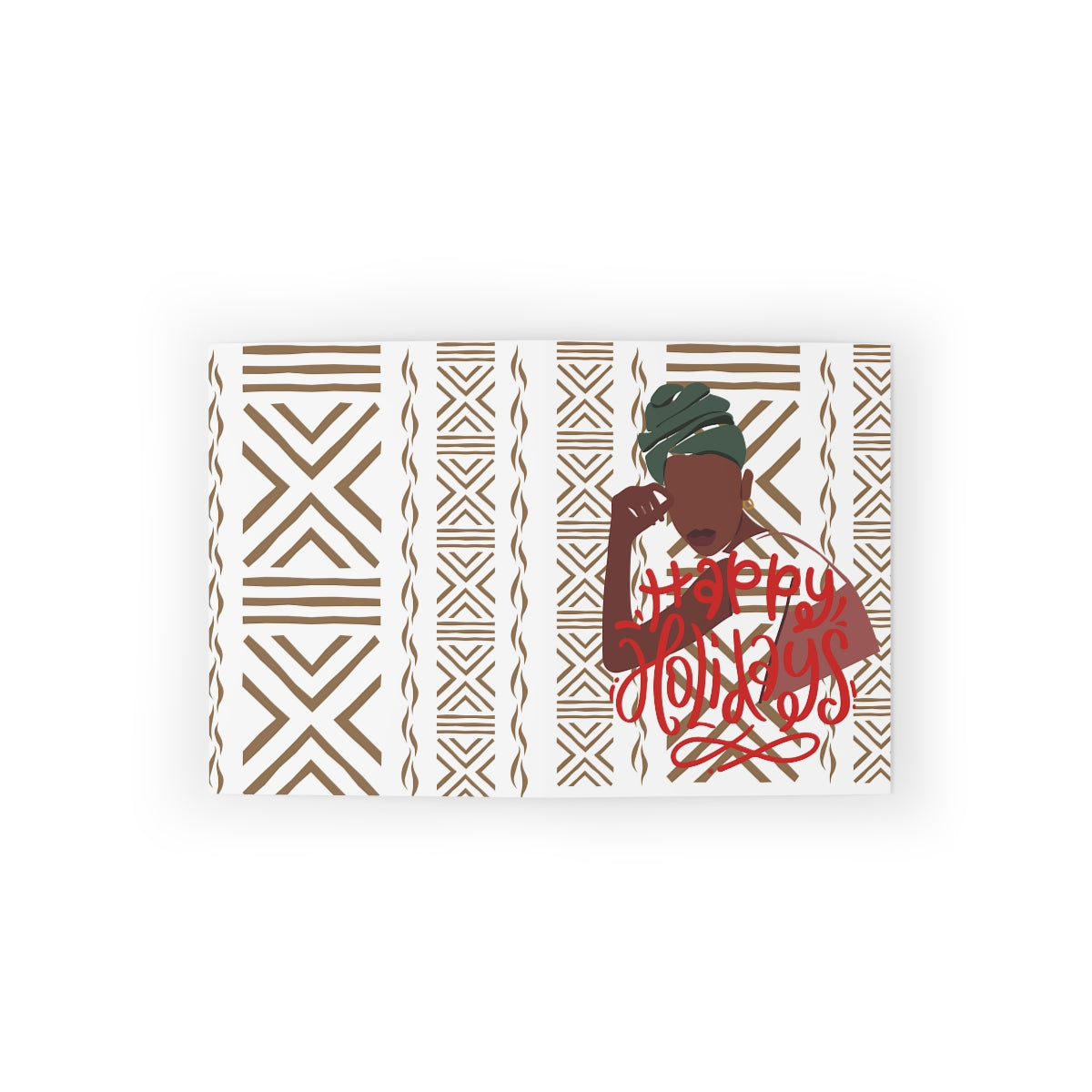 8,16,24pcs/ Ankara Black Woman Art Christmas Cards