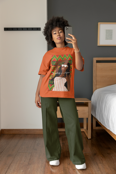 Brown girl African Print Cotton Unisex Tee