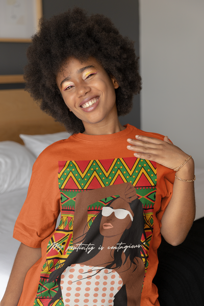 Brown girl African Print Cotton Unisex Tee